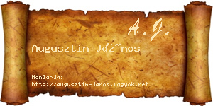 Augusztin János névjegykártya